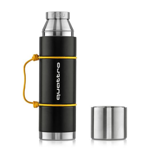 Термос Audi quattro Insulated Bottle, black / yellow, 3292000600 Термос Audi quattro Insulated Bottle, black / yellow, 3292000600