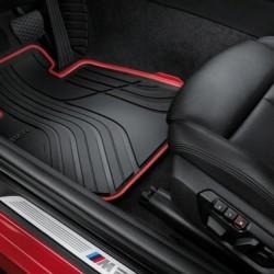 Передние резиновые всепогодные коврики Sport BMW - 3 серия F30 F31 F34, черный с красным, 51472339810
