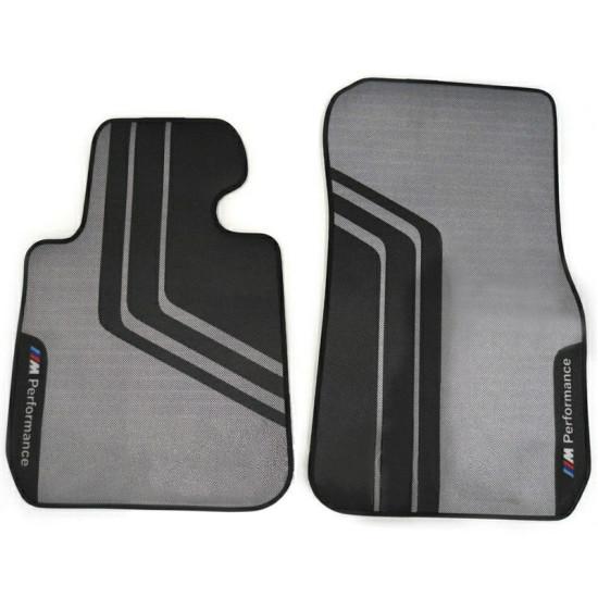 Передні текстильні килимки BMW M Performance X3 F25 / X4 F26, сріблястий, 51472407302