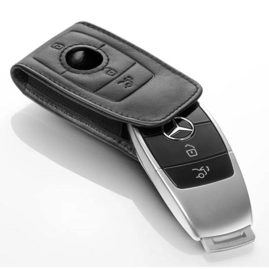 Кожаный чехол для ключей Mercedes-Benz Key Sleeve, Gen.6, кожаный, черный, B66958412