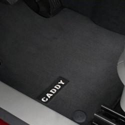 Комплект передних велюровых ковриков PREMIUM, цвет черный VOLKSWAGEN VW CADDY