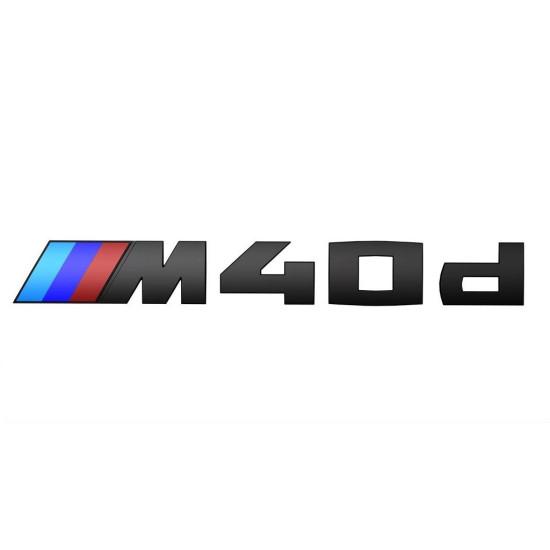 Эмблема BMW M40D, черная - X4 G02, 51142472835