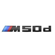 Эмблема BMW M50D, черная - X7 G07, 51142472844