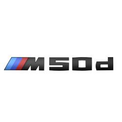 Эмблема BMW M50D, черная - X7 G07, 51142472844