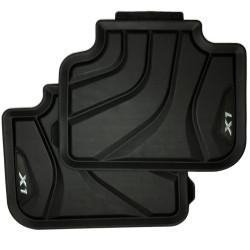 Задние резиновые всепогодные коврики BMW - X1 F48, черный, 51472365856