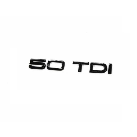 Емблема, значок, логотип задний для Audi 50 TDI,  Lettering Black Tuning Exclusive Black Edition Emblem, 8W0853744ET94