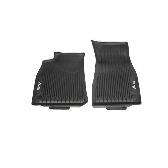 Килимки Audi A6 (C8) (2018 ...), передні гумові в салон оригінал Audi Premium Rubber Floor Mats 2 x Front, 4K1061501041