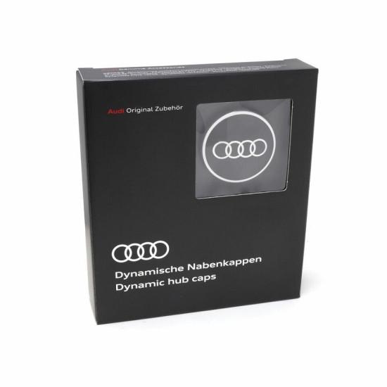 Динамичный колпак колеса, Audi Dynamic Spinning Center Hub Cap Black Genuine, 4M8071006A