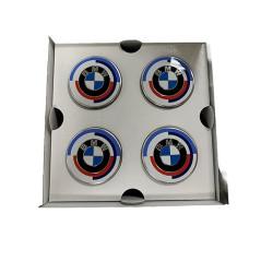 Оригинальные колпачки ступицы BMW, комплект из 4 штук, 50 лет, M 112 мм, BMW Genuine Hub Caps Set 4 Pieces, 50 Years, M 112mm, 36125A57484