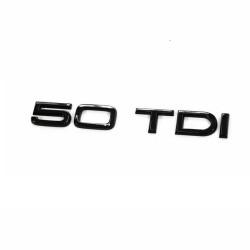 Емблема, значок, логотип задний для Audi 50 TDI,  Lettering Black Tuning Exclusive Black Edition Emblem, 8W0853744ET94