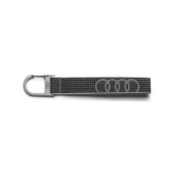 Брелок-шнурок, петля кольца с логотипом, карабином и крючком, Key Ring Lanyard Loop Rings Logo Carabiner Hook Grey, gray, 15 cm, 3182400300