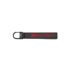 Брелок Audi Sport з петлею та карабіном, Audi Sport Keychain Loop Carabiner Hook Black Red, 3182400400