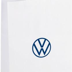 Оригинальный пакет с ручками Volkswagen Logo Paper Bag White, 26 x 12 x 35 см. 000087317BH
