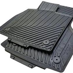 Резиновые передние коврики черного цвета для Audi TT, TTS, TT RS. Артикул: 8S1061501041. 
