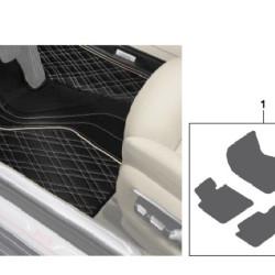 Коврики салона BMW 7-серии G12 из искусственной кожи 51472451765
